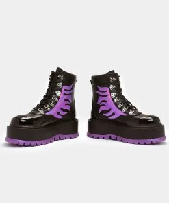 Meijiali Shoes Helios Purple Hologram Flame Boots 11 Meijiali Shoes Helios Purple Hologram Flame Boots