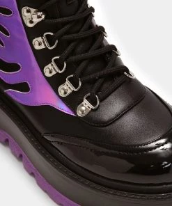 Meijiali Shoes Helios Purple Hologram Flame Boots 10 Meijiali Shoes Helios Purple Hologram Flame Boots