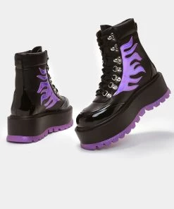 Meijiali Shoes Helios Purple Hologram Flame Boots 9 Meijiali Shoes Helios Purple Hologram Flame Boots