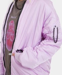 KOI Footwear Lilac Messages Women's Bomber Jacket