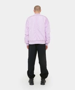 KOI Footwear Lilac Messages Men's Bomber Jacket CLOTHING