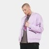 KOI Footwear Lilac Messages Men's Bomber Jacket CLOTHING