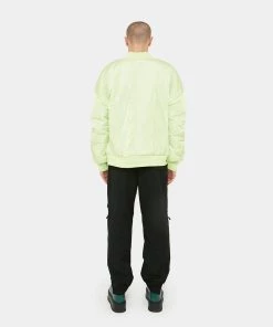 KOI Footwear CLOTHING Lime Green Messages Men's Bomber Jacket
