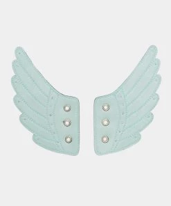 Elegant Shoes Ltd Attachable Green Angel Wings Shoe Accessories