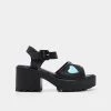 KOI Footwear Romance Rebel Black Heart Sandals 2 KOI Footwear Romance Rebel Black Heart Sandals