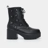 KOI Footwear Amabalis Black Flower Platform Boots 2 KOI Footwear Amabalis Black Flower Platform Boots