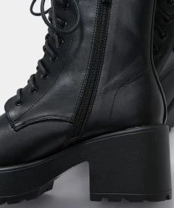 KOI Footwear Amabalis Black Flower Platform Boots