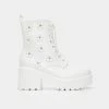 KOI Footwear Amabalis White Flower Platform Boots