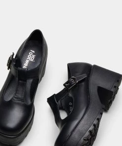 Elegant Shoes Ltd SAI Black Mary Janes 'Faux Leather Edition' NEW IN