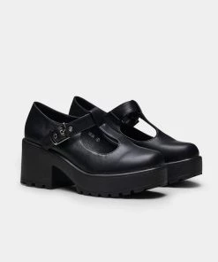 Elegant Shoes Ltd SAI Black Mary Janes 'Faux Leather Edition' NEW IN