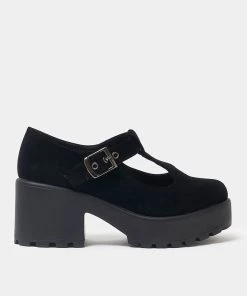 Elegant Shoes Ltd Sai Black Mary Janes 'Suede Edition'