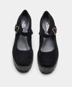 Elegant Shoes Ltd TIRA Black Mary Janes 'Suede Edition' NEW IN
