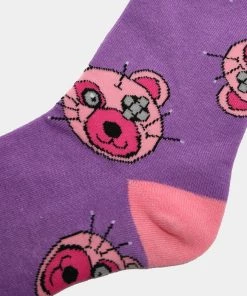 KOI Footwear Kawaii Hanging By A Thread Purple Socks
