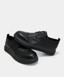 KOI Footwear SS22 Corson Men's Black Brogue Detail Shoes