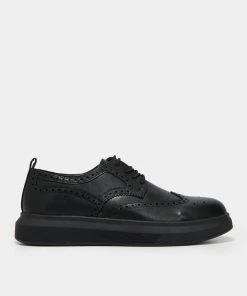 KOI Footwear SS22 Corson Men's Black Brogue Detail Shoes