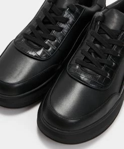 KOI Footwear SS22 Malphas Men's Black Croc Trainers