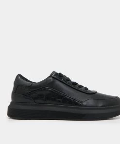 KOI Footwear SS22 Malphas Men's Black Croc Trainers