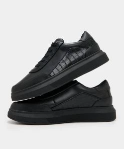 KOI Footwear SS22 Malphas Men's Black Croc Trainers