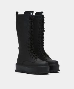 KOI Footwear NEW IN Palantir Men's Platform Black Lace Up Boots