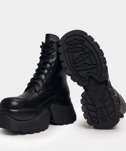 KOI Footwear Rancor Vilun Black Lace Up Boots