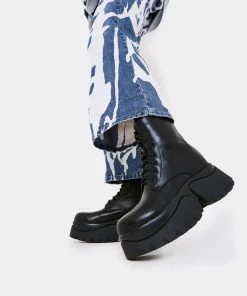 KOI Footwear Rancor Vilun Black Lace Up Boots