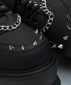 KOI Footwear NEW IN Retrograde Rebel Men's Black Platform Shoes