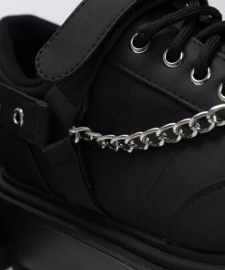 KOI Footwear NEW IN Retrograde Rebel Men's Black Platform Shoes