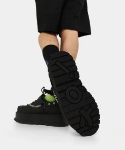KOI Footwear NEW IN Retrograde Rebel Men's Black Platform Shoes