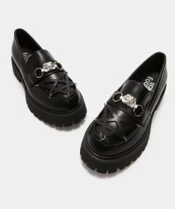 KOI Footwear Silent Dusk Owl Pentagram Loafers
