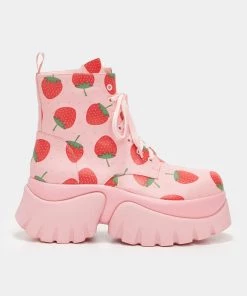 KOI Footwear Strawberry Shortcake Pink Vilun Boots NEW IN