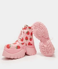 KOI Footwear Strawberry Shortcake Pink Vilun Boots NEW IN
