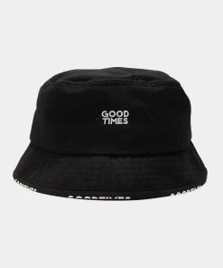 KOI Footwear Recycled Waterville Black Bucket Hat SALE