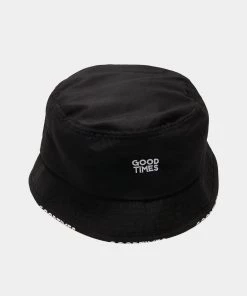 KOI Footwear Recycled Waterville Black Bucket Hat SALE