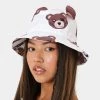 KOI Footwear Kawaii Beary Safe White Bucket Hat