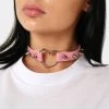 Ali Express ACCESSORIES Wild Heart Pink Spiked Choker