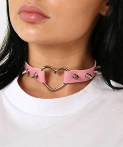 Ali Express ACCESSORIES Wild Heart Pink Spiked Choker