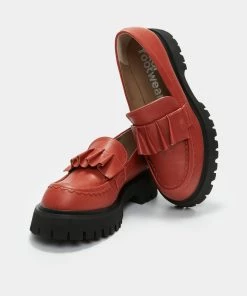 KOI Footwear Willow Rust Ruffle Loafers