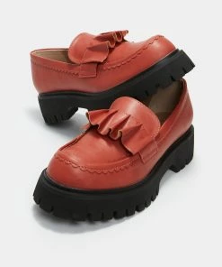 KOI Footwear Willow Rust Ruffle Loafers