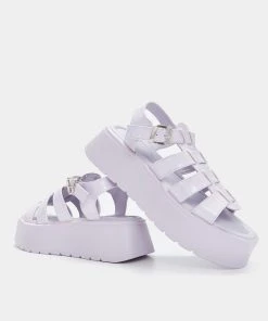 KOI Footwear NEW IN Riakuma Lilac Croc Chunky Sandals
